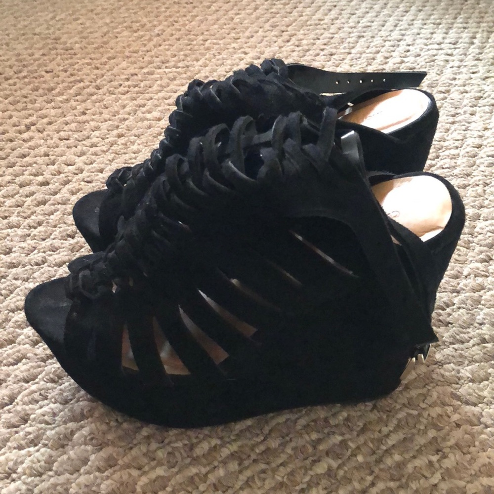 Charlotte Russe Black Wedges